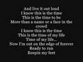 David Cook Time of My Life Lyrics 