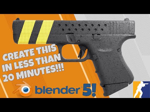 Create a CS2 skin in 20 MINUTES with BLENDER 5!