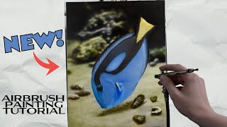 Paint an Aquarium Scene with an AIRBRUSH! (Full Step by Step Tutorial Part 1)
