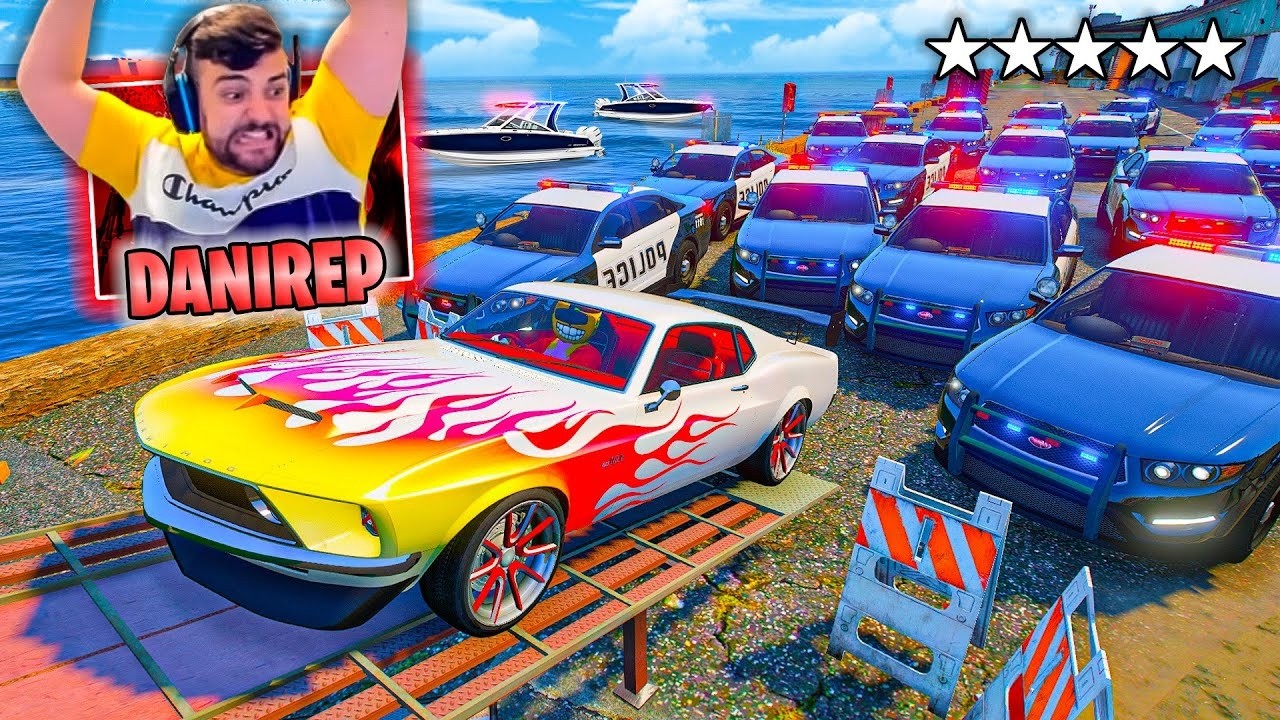 1 000 POLICIAS vs 1 LADRÓN! ESCAPADA MUY ÉPICA!!   GTA 5 ONLINE