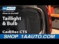 How To Install Replace Taillight and Bulb Cadillac ...