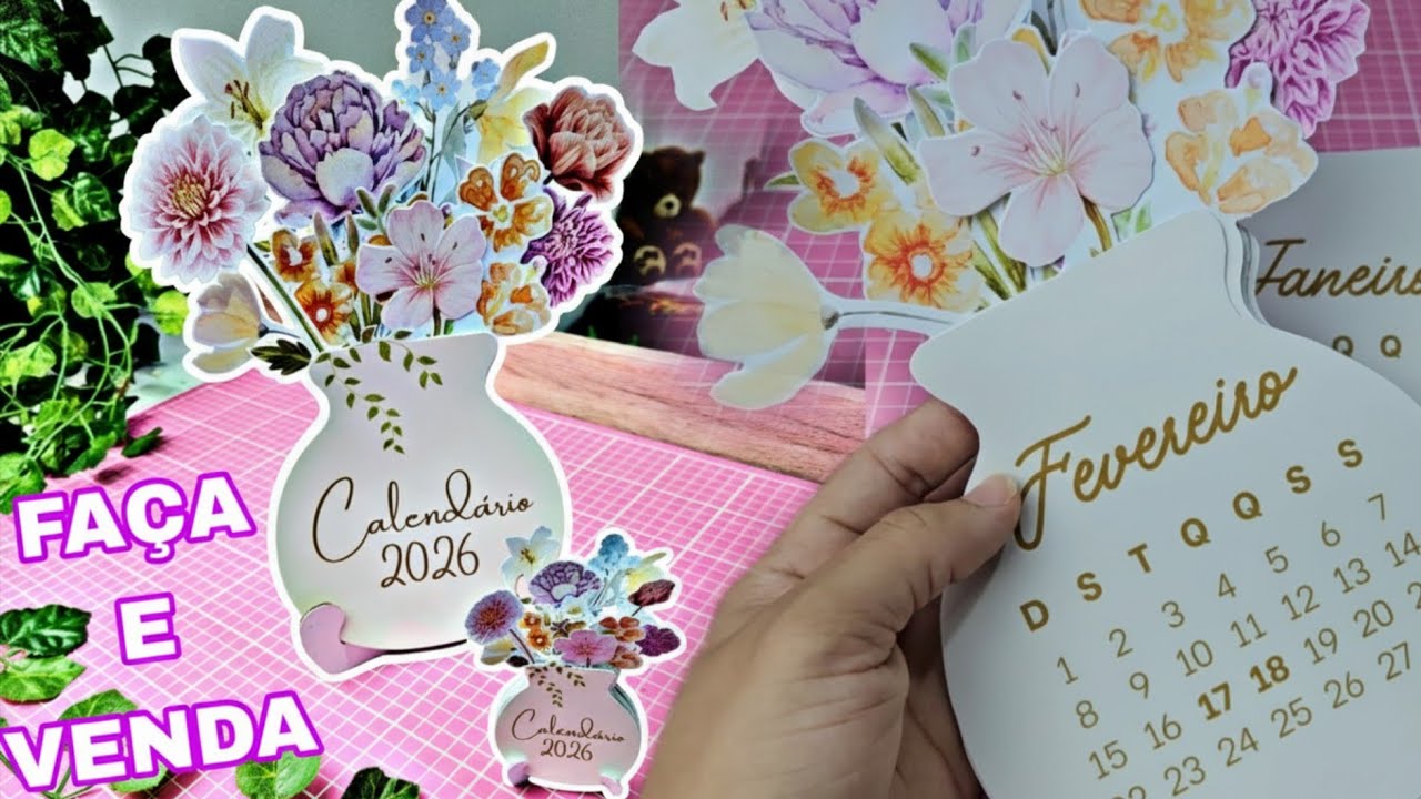 Creative 2026 flower calendar to print | SELL AND PROFIT