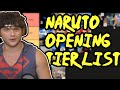 RANKING AND REACTING TO ALL OF THE NARUTO SHIPPUDEN OPENINGS