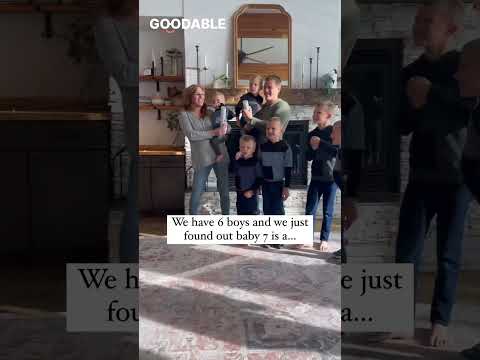 Mutter von 6 Jungen überrascht vom Geschlecht ihres 7. Babys👶 #shorts