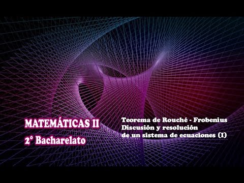 Vídeo: Teorema de Rouché-Frobenius. Discusión e resolución dun sistema de ecuacións con parámetros  (I)