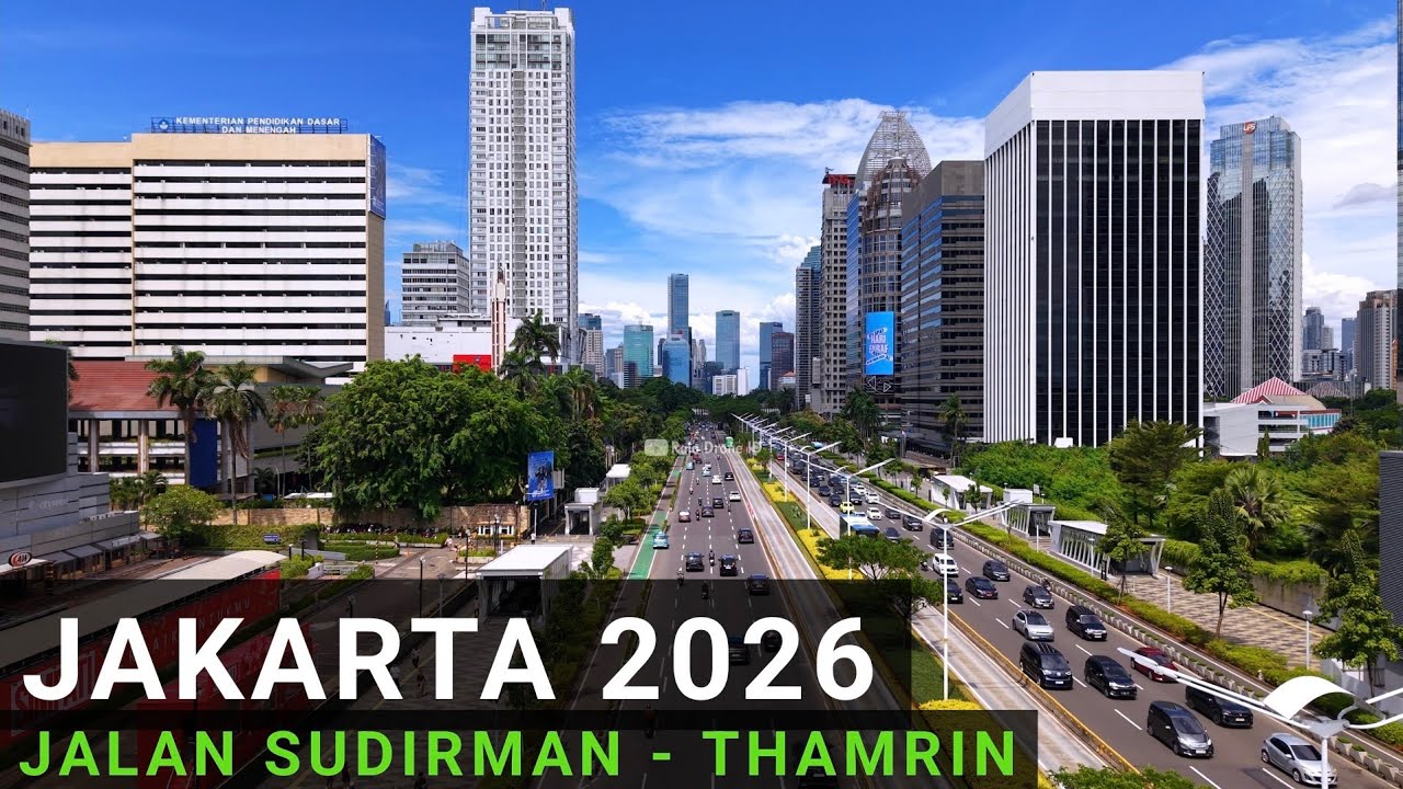 Jakarta City by Drone, Jalan Sudirman - Thamrin