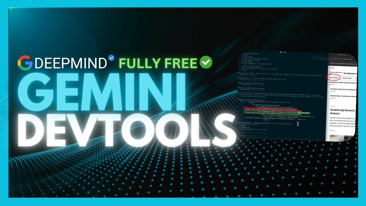 Google's NEW Chrome Devtools MCP Is PERFECT! Powerful Tool For Coding Agents! (Fully Free)