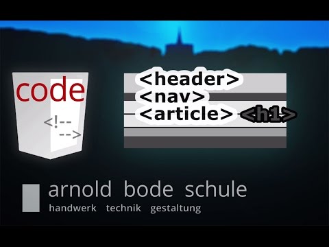 HTML Elemente und Text semantisch gliedern (Struktur und Design einer Webseite 1/7)