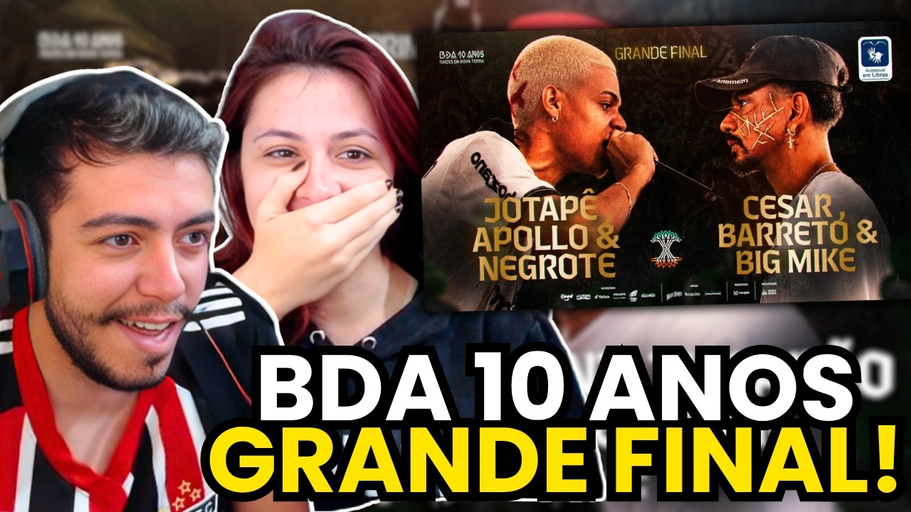 (INCRÍVEL!) JOTAPÊ, APOLLO E NEGROTE X CESAR, BARRETO E BIG MIKE | GRANDE FINAL BDA 10 ANOS REACT