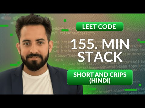 Leetcode 155 Min Stack Hindi Python Leetcode 1 Optimized Way