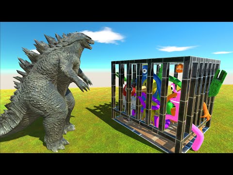 Godzilla 2014 Rescue Rainbow Friends - Animal Revolt battle Simulator