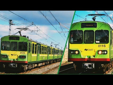 Two Irish Rail 8100 class DART trains 8139 & 8116 - Dún Laoghaire, Dublin.