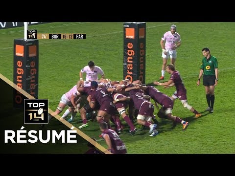 TOP 14 - Résumé  Bordeaux-Paris: 26-12 - J19 - Saison 2018/2019