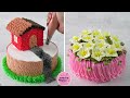 Small House Birthday Cake And Flowers Cake For Lover Part 428