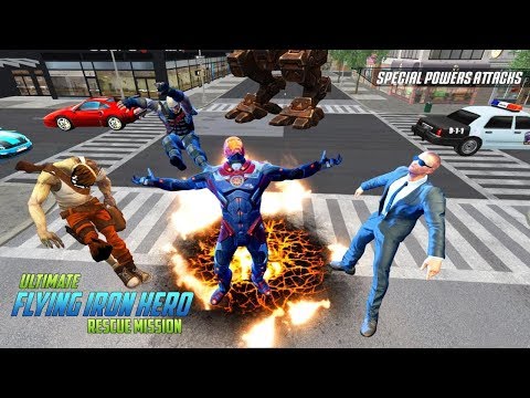 Grand Superhero Flying Iron Rescue Android Gameplay