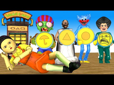 Huggy Wuggy vs Squid Game (오징어 게임) vs Scary Teacher 3D Trying Honeycomb Candy Shape Challenge #54