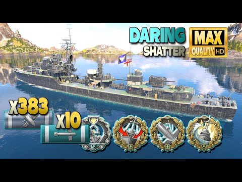 Destroyer Daring: GG on map Shatter - World of Warships