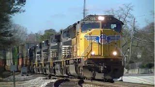 preview picture of video 'Norfolk Southern 226 EB With SEVEN Engines!! Austell,Ga 02-08-2015©'