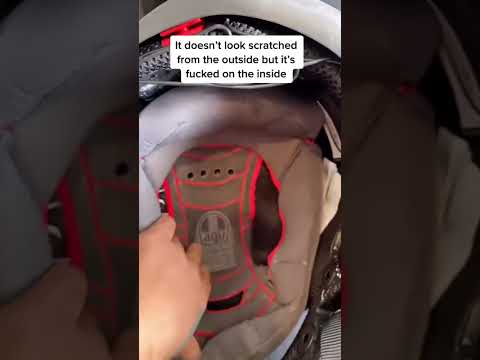 This is why you should replace your helmet after an accident!!