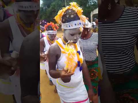 'Public parade' or 'coming out' of the INITIATES of the BONDO SOCIETY - the girls enter adulthood
