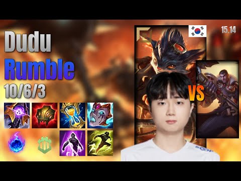 Dudu Top Rumble vs Jayce lol KR solo rank Full Game 15.14 | 두두 럼블 vs 제이스
