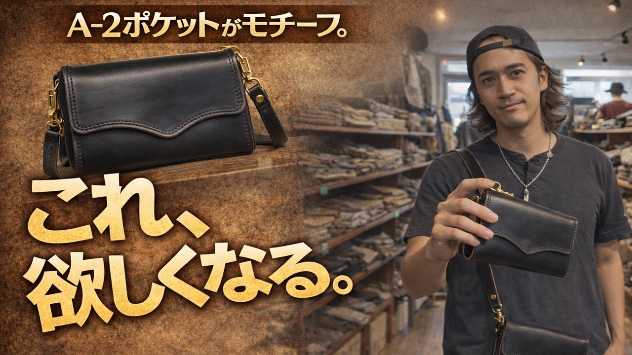 A-2ポケットがモチーフ。面白いウォレットバッグ見つけました。