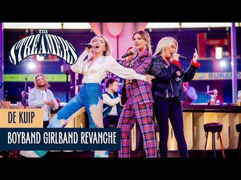 Boyband (Freek, Rolf, Nick, Simon, Kraantje Pappie) girlband (Suzan, Maan, Miss Montreal) revanche