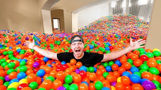 I FILLED MY ISLAND HOUSE WITH BALL PIT BALLS!