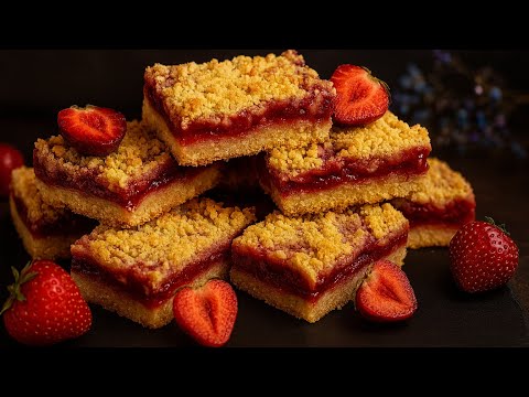 The Best Strawberry Crumb Bars You’ll Ever Make 🍓 (Easy & Irresistible!)