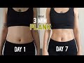 Week 1 3 Min PLANK Workout To Get Flat Belly 14 Days Plank Challenge