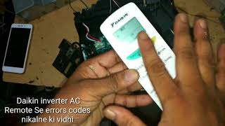 How to find with remote in errors code Daikin inve