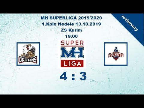 MH SUPERLIGA 1.kolo 2019/2020 Griffins vs Rockets 4:3 - rozhovory