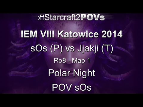 SC2 HotS - IEM VIII Katowice 2014 - sOs vs Jjakji - Ro8 - Map 1 - Polar Night - sOs