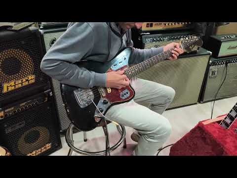 Fender Jaguar 1963 Black Refin with Matching Headstock image 26
