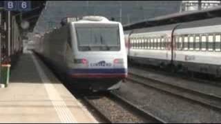 preview picture of video 'SBB/FS - Brig : ETR Cisalpino en gare'