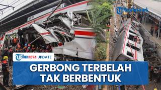Penampakan KRL yang Ditabrak KA Argo Bromo di Stasiun Bekasi Timur, Terbelah & Tak Berbentuk