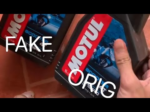 FAKE AND ORIGINAL MOTUL ENGINE OIL