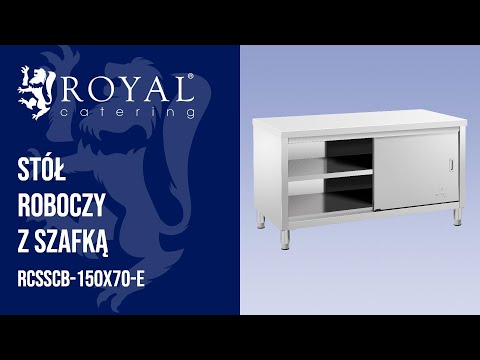 Video - Szafka robocza ze stali nierdzewnej - ECO - 150 x 70 cm - 600 kg - Royal Catering