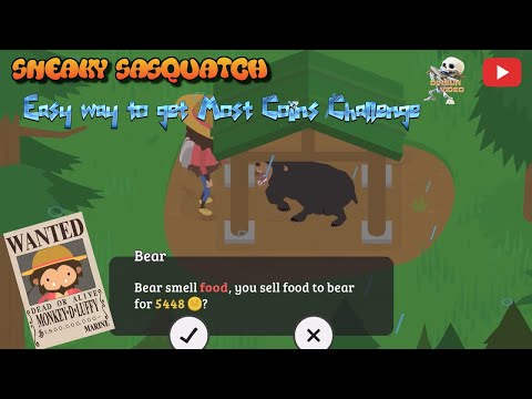 Sneaky Sasquatch Info - Easy Way to get Most Coins Earned Daily Challenge