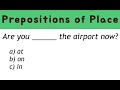 Prepositions Of Place AT ON IN English Grammar Quiz