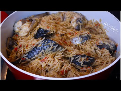 Delicious Mackerel Jollof rice for evening chilling / Christmas meal