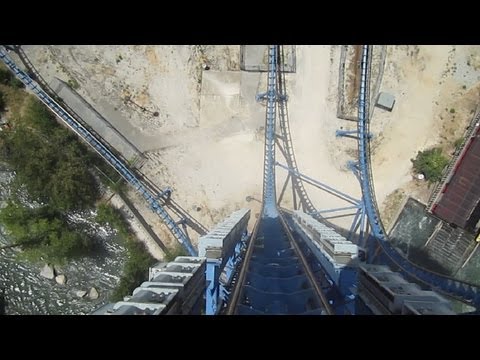 Front row point of view footage of Mr. Freeze Reverse Blast