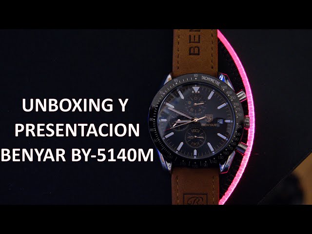 Vídeo relacionado con BENYAR Relojes Hombre Cronografo Analógico Movimiento de Cuarzo Impermeable Luminoso Fecha Reloj Pulsera Hombre Banda de Acero Inoxidable Negocios Casual Diseñador Relojes Elegante Regalo para Hombre