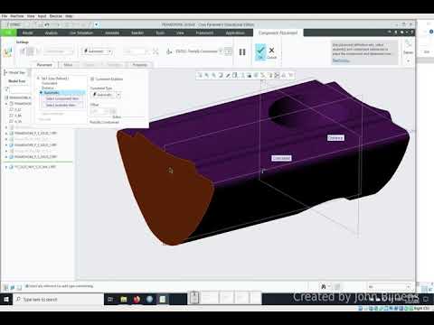 PTC Creo 6: Framework - Insert an imported model (T-slot nut)