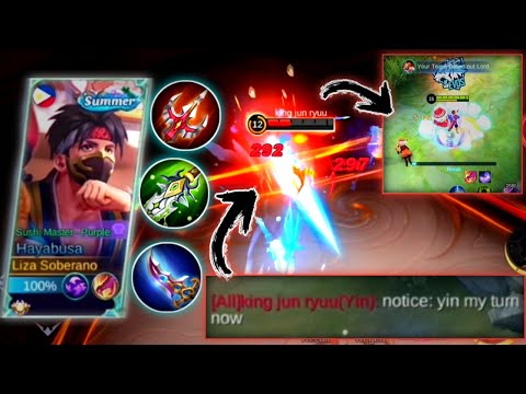 PROPER WAY TO USE HAYABUSA JUNGLER - HAYABUSA NO MERCY GAMEPLAY!! - MLBB