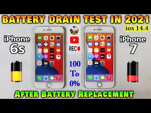 iPhone 6s vs iPhone 7 Battery Test in 2021 With ios 14.4 | After Battery Replacement Battery Test