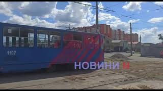 Toyota зіткнулася з трамваєм у центрі Миколаєва: рух заблокований