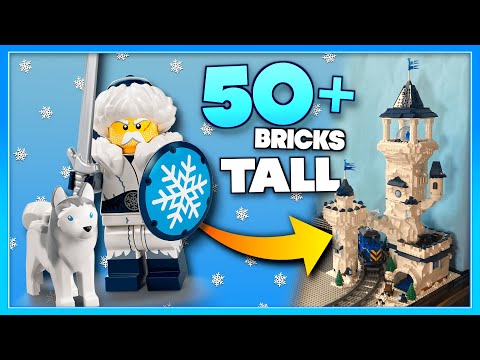 I built a MASSIVE LEGO Frozen Tower! ????❄️