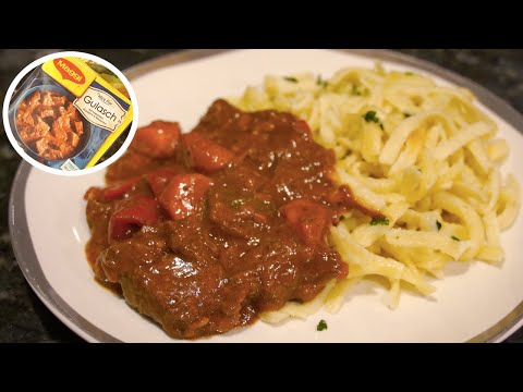 Maggi German Goulash & Spaetzle 🥩🇩🇪 [ASMR]