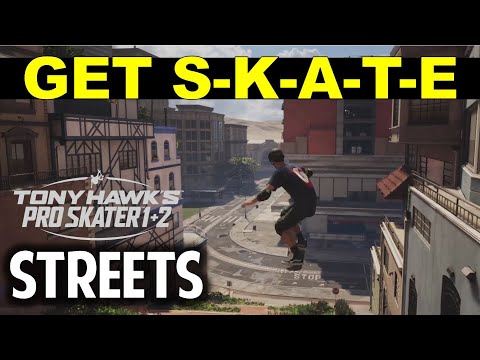 Streets: How to Collect S-K-A-T-E | Tony Hawk's Pro Skater 1+2 (Gameplay Walkthrough)